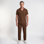 Orvalés | Ensemble Homme en Lin Chemise Manches Courtes et Pantalon