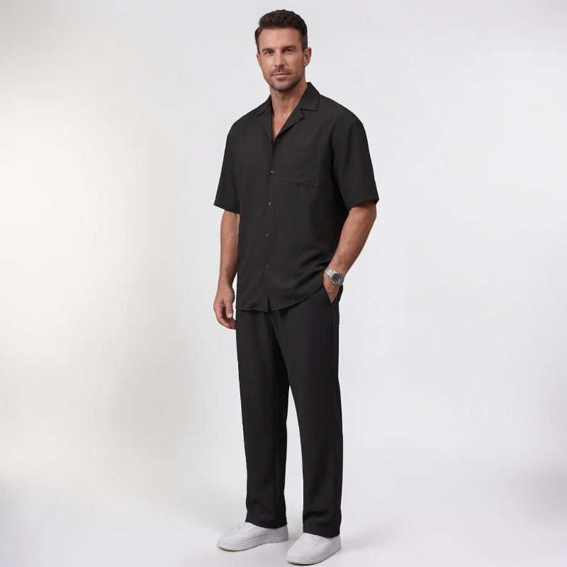 Orvalés | Ensemble Été Homme Deux Pièces Coupe Ample Pantalon Droit