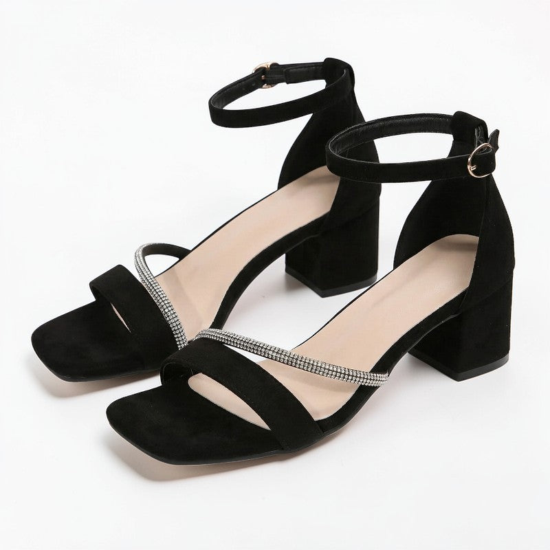 Orvalés| Sandales Femme Cuir Talon Haut Élégantes Été