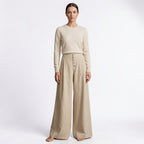Orvalés | Pantalon Large Femme en Lin Mélangé – Coupe Ample Élégante