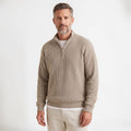 Orvalés | Pull en maille à demi-glissière, épaules tombantes homme