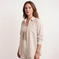 Orvalés | Chemise Rayée Femme à Col Classique – Manches Longues