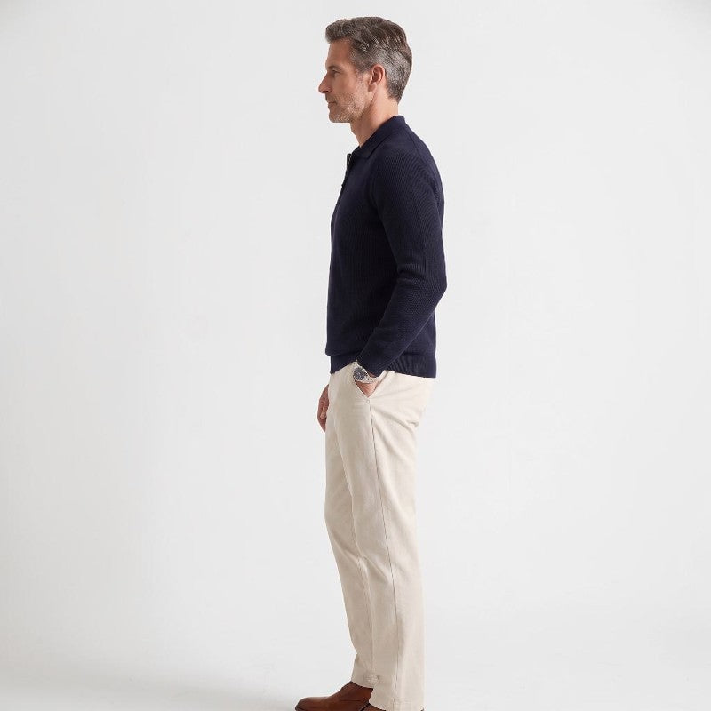 Orvalés | Pull homme col châle zip maille épaisse décontracté