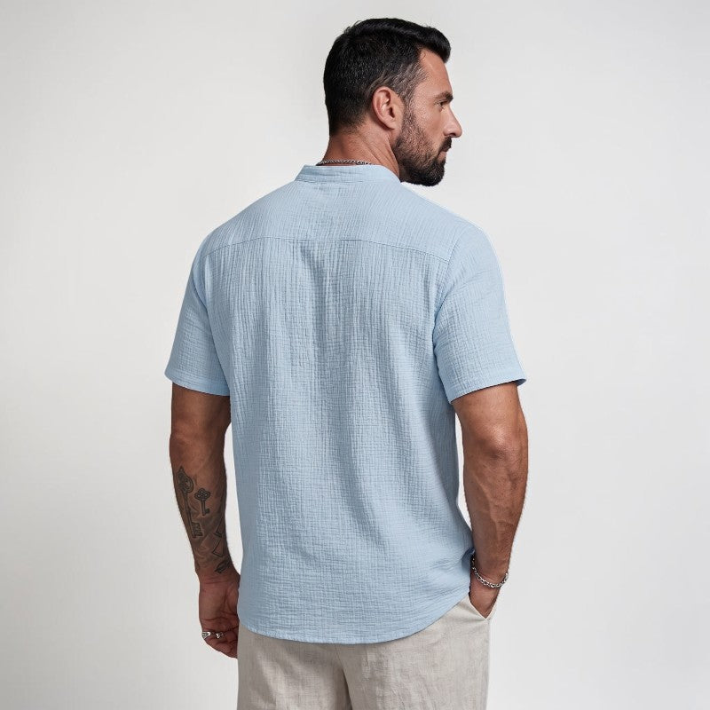 Orvalés | Chemise Henley en Lin Homme – Confort Respirant pour l'Été