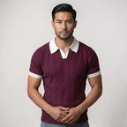 Orvalés | Polo Homme Jacquard Maille Style Classique Été Business Casual