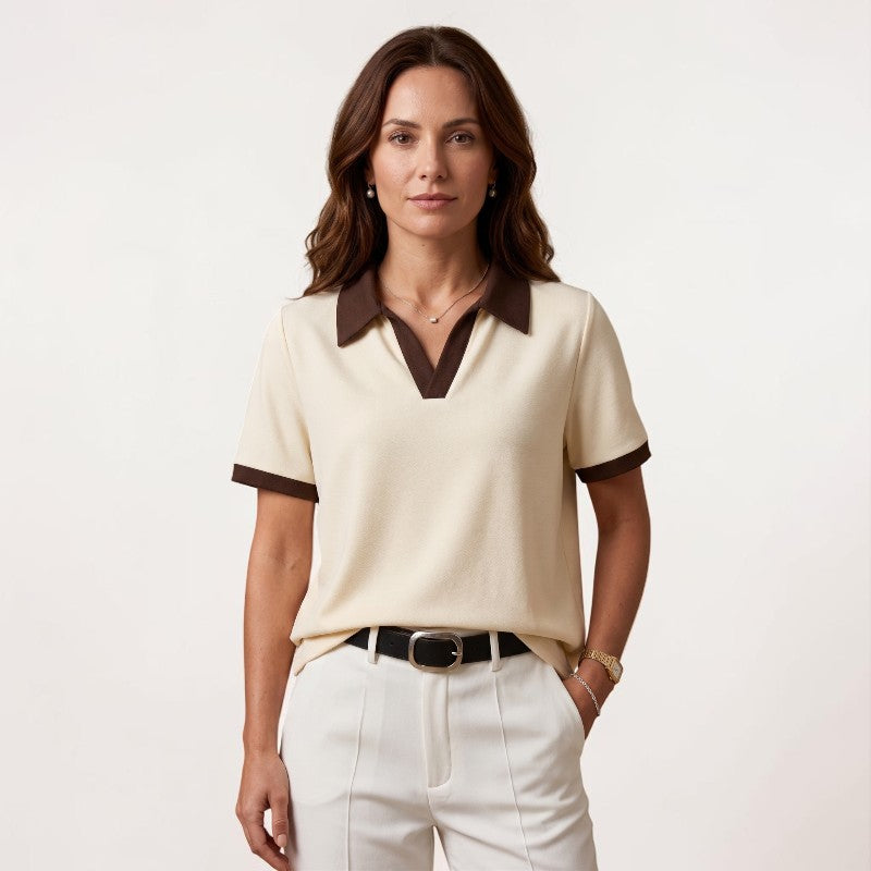 Orvalés | T-Shirt Femme Manches Courtes Coupe Ample Style Classique Confort