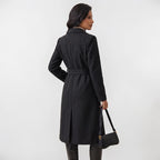 Orvalés | Manteau Long Femme Laine Ceinturé Poches
