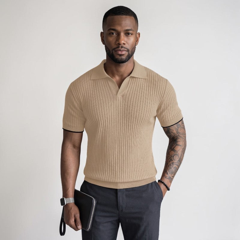 Orvalés | Polo Maille Homme Manches Courtes Style Classique Décontracté