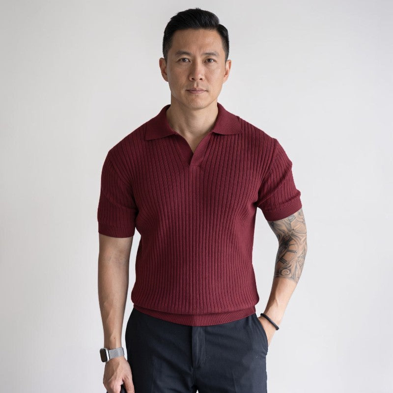 Orvalés | Polo Maille Homme Manches Courtes Style Classique Décontracté