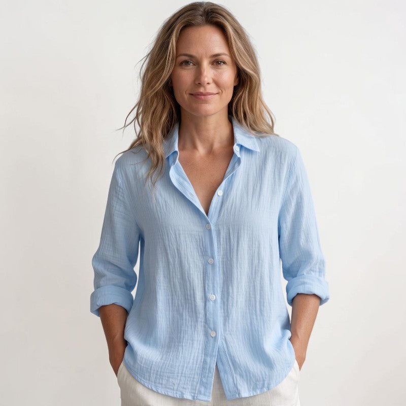 Orvalés | Chemise Femme Bureau Chic Manches Longues Coupe Ample