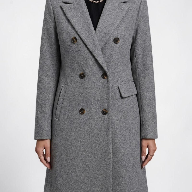 Orvalés | Imperméable croisé couleur unie, coupe classique, femme