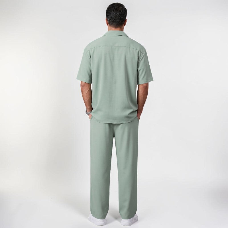 Orvalés | Ensemble Été Homme Deux Pièces Coupe Ample Pantalon Droit
