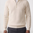 Orvalés | Pull col cheminée zippé homme maille épaisse chaud