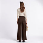Orvalés | Pantalon Large Femme Taille Haute Chic Décontracté