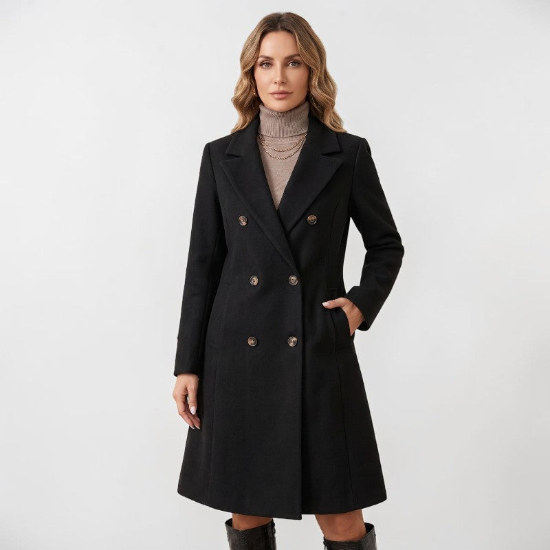 Orvalés | Imperméable croisé couleur unie, coupe classique, femme