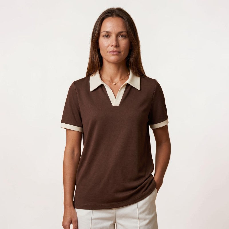 Orvalés | T-Shirt Femme Manches Courtes Coupe Ample Style Classique Confort