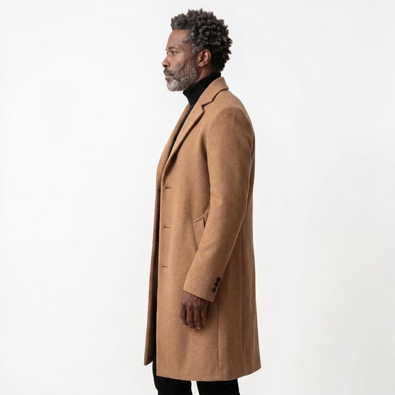 Orvalés | Trench-Coat Homme Long Uni Voyage Trajet Classique