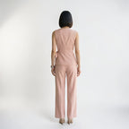 Orvalés | Ensemble Femme Rayé Sans Manches Pantalon Large Élégant