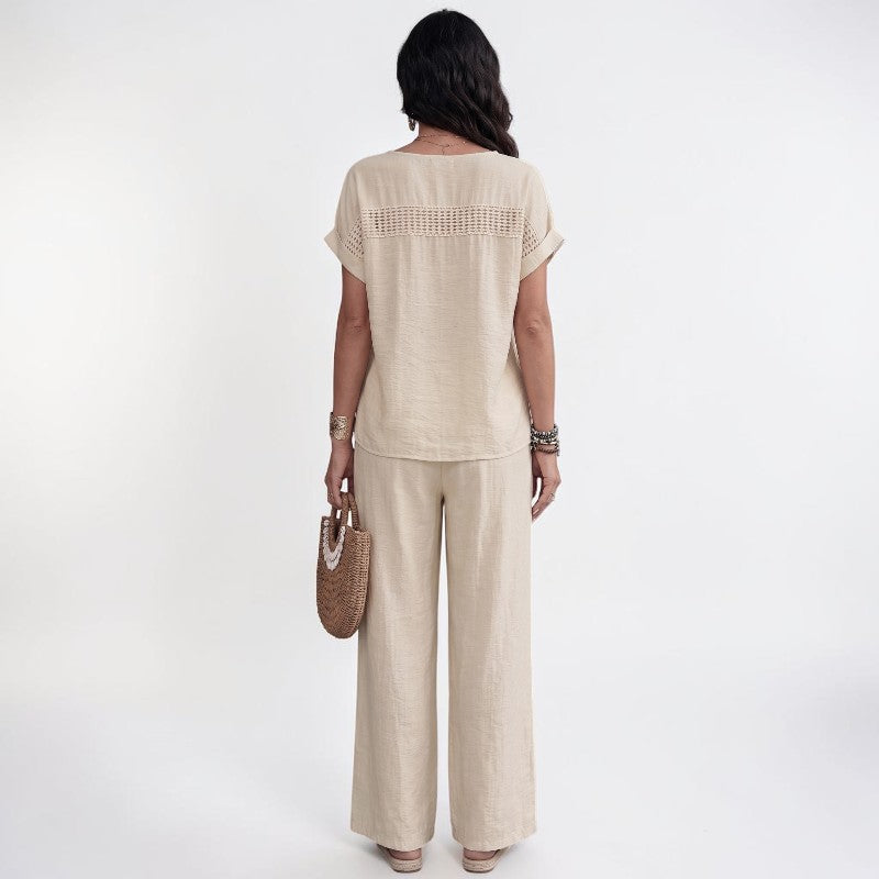 Orvalés | Ensemble Femme Coupe Fluide Pantalon Large Style Minimaliste