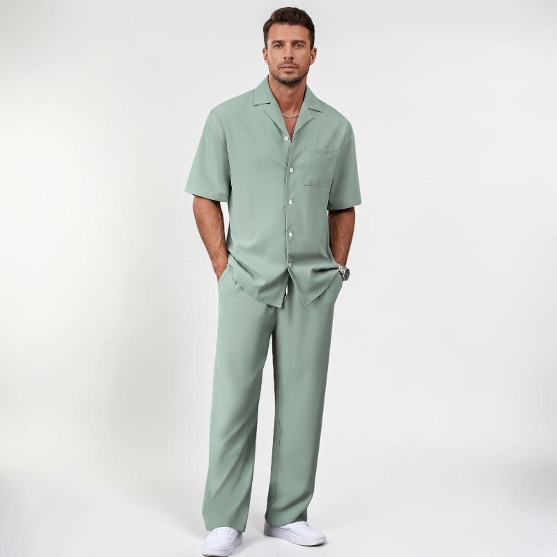 Orvalés | Ensemble Été Homme Deux Pièces Coupe Ample Pantalon Droit