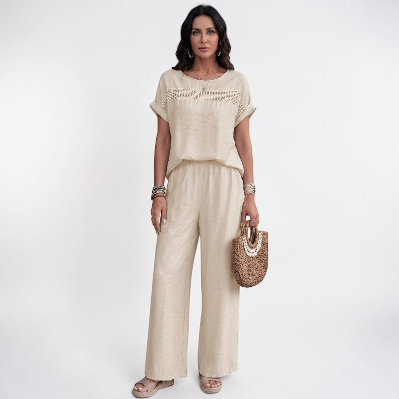 Orvalés | Ensemble Femme Coupe Fluide Pantalon Large Style Minimaliste