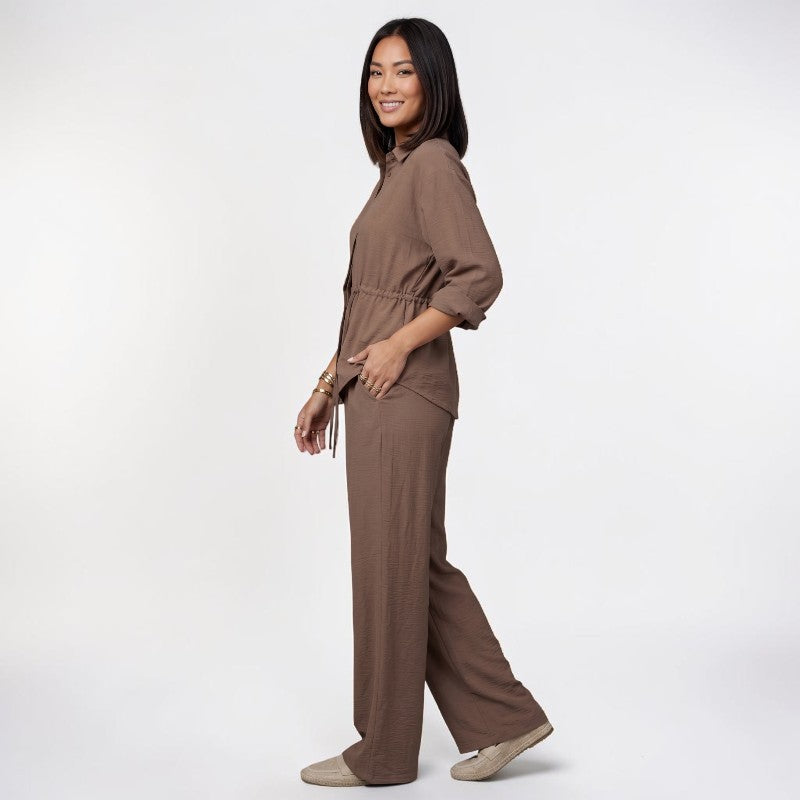 Orvalés | Ensemble Élégant Femme Coupe Classique Pantalon Large Luxe