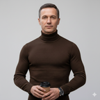 Orvalés  |  Pull Homme Col Roulé Classique Laine Élégant Slim