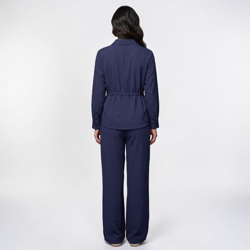 Orvalés | Ensemble Élégant Femme Coupe Classique Pantalon Large Luxe