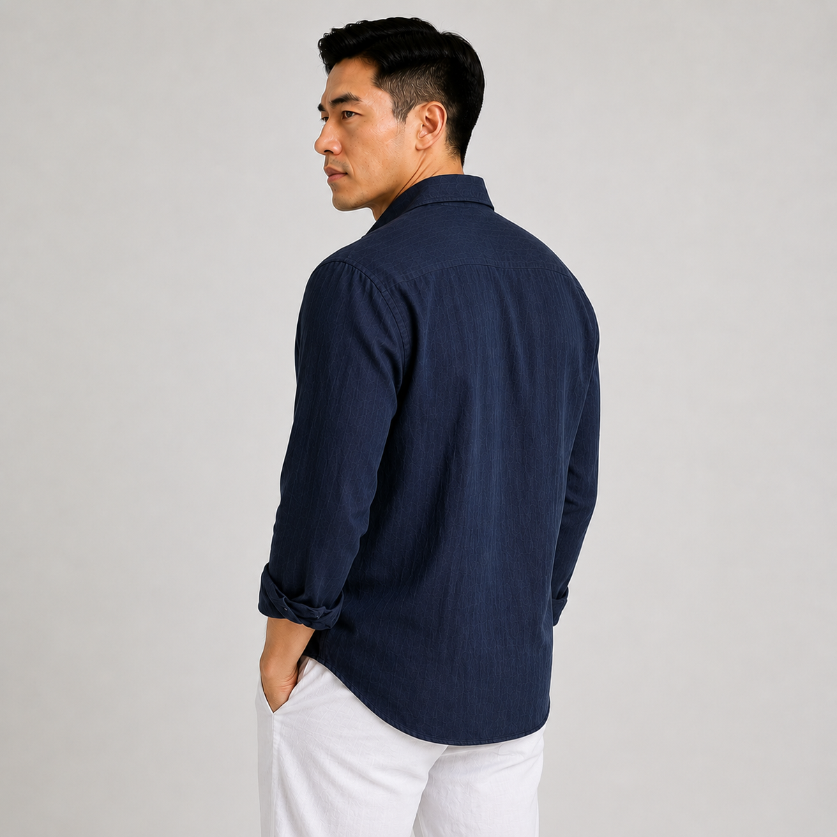 Orvalés | Men's Long-Sleeve Linen Shirt – Casual Vacation Style