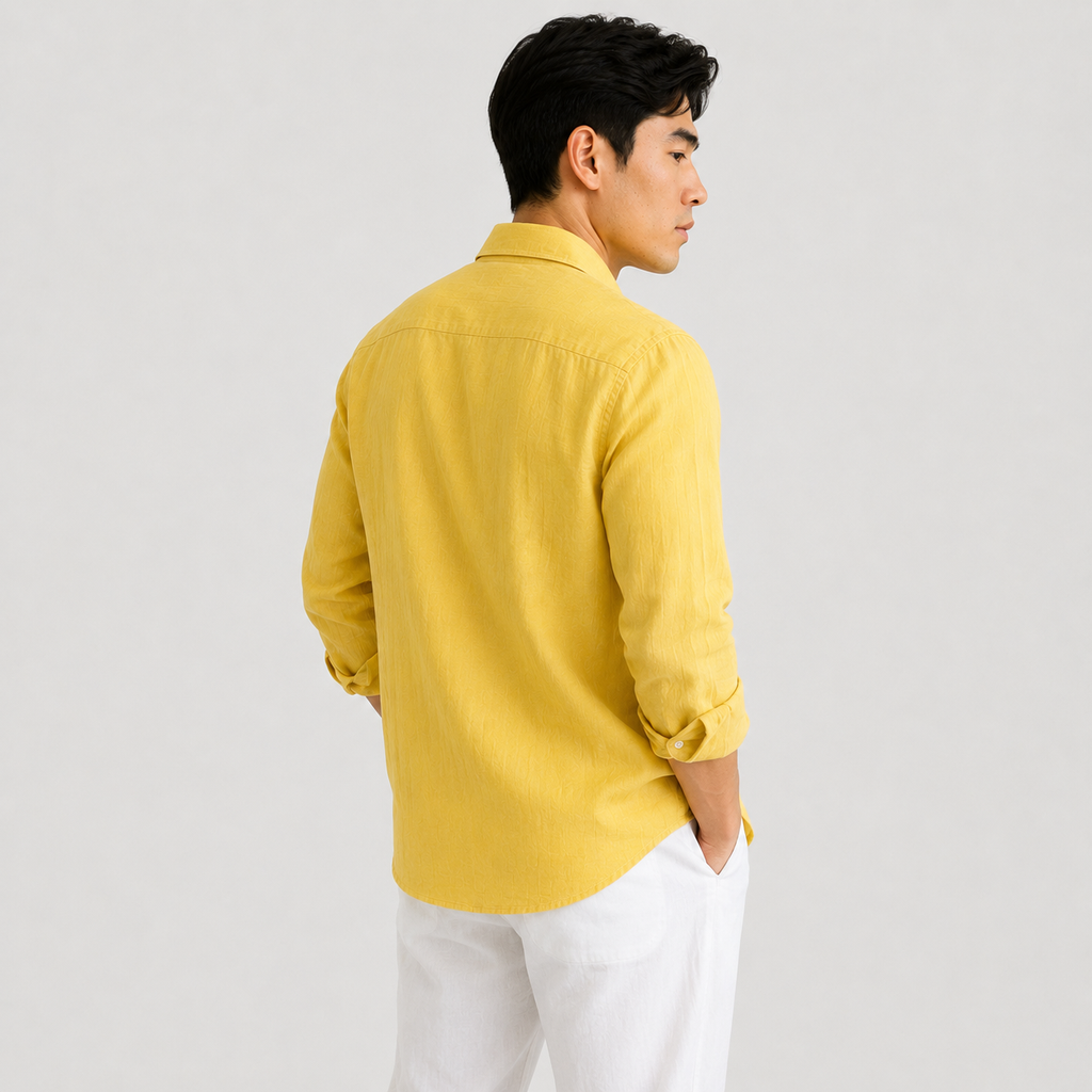 Orvalés | Men's Long-Sleeve Linen Shirt – Casual Vacation Style