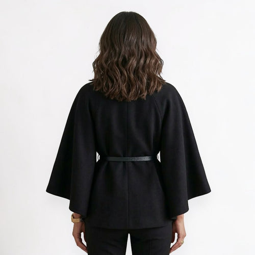 Orvalés |  Manteau d’Hiver Femme Ceinturé Mélange Laine Coupe Classique