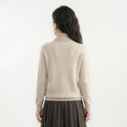 Orvalés |  Pull Col Roulé Femme Couleur Unie Confortable Manches Longues