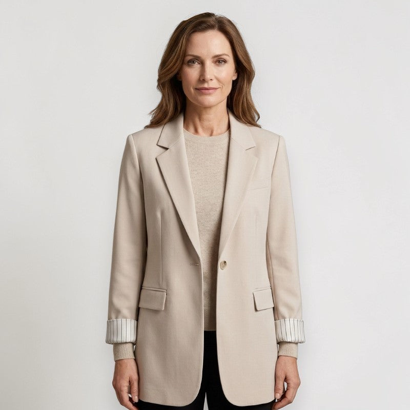 Orvalés  |  Veste femme Classique Ajustée Élégante Rayée Bureau