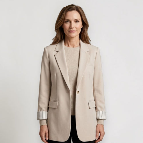Orvalés  |  Veste femme Classique Ajustée Élégante Rayée Bureau