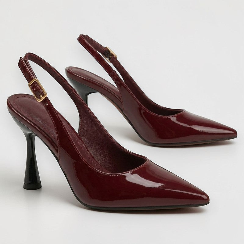 Orvalés |  Escarpins femme rouges talon kitten bride cheville