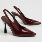 Orvalés |  Escarpins femme rouges talon kitten bride cheville