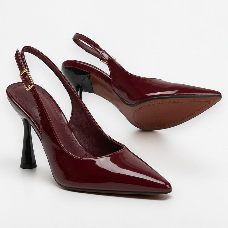 Orvalés |  Escarpins femme rouges talon kitten bride cheville