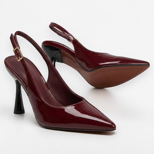 Orvalés |  Escarpins femme rouges talon kitten bride cheville