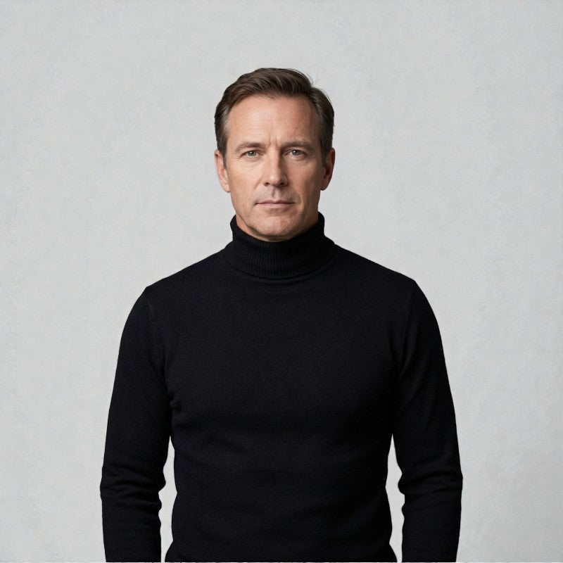 Orvalés  |  Pull Homme Col Roulé Classique Laine Élégant Slim