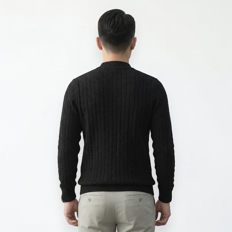 Orvalés  |  Pull Homme Maille Zip Casual Classique