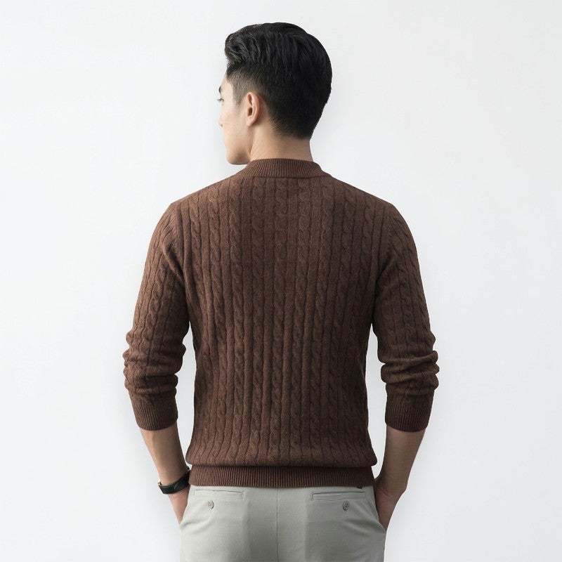 Orvalés  |  Pull Homme Maille Zip Casual Classique