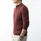 Orvalés  |  Pull Homme Maille Zip Casual Classique