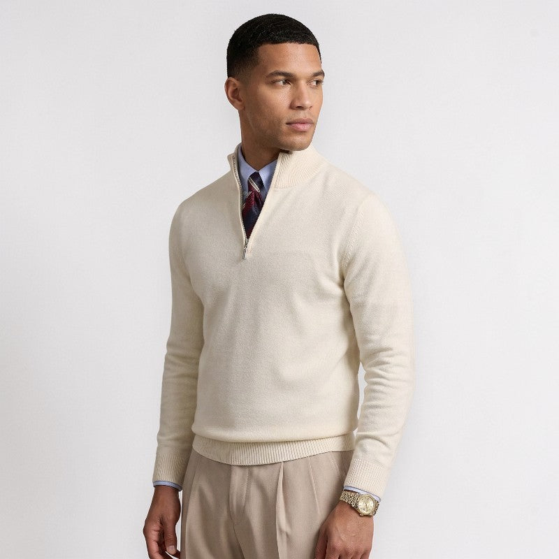 Orvalés  |  Pull homme manches longues Casual Quart de zip Coton