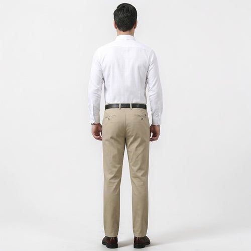 Orvalés |  Pantalon Chino Homme Kaki pour Bureau Coton Confort