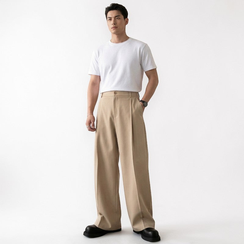 Orvalés |  Pantalon Homme Confortable Plissé Coupe Ample Quotidien