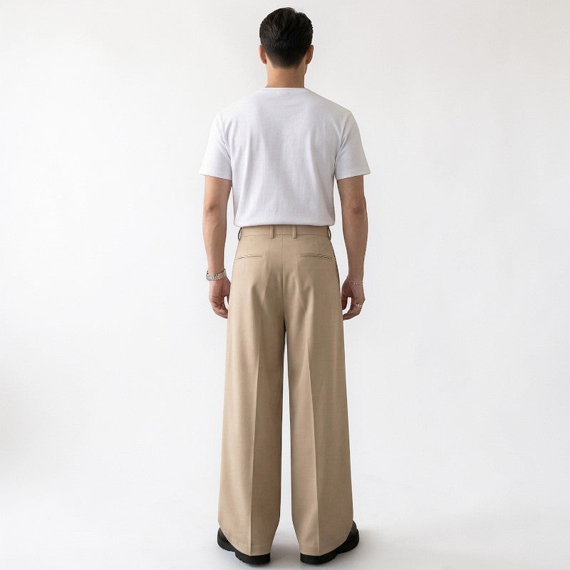 Orvalés |  Pantalon Homme Confortable Plissé Coupe Ample Quotidien