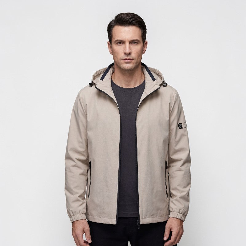 Orvalés | Veste à capuche homme polyester léger confort coupe décontractée