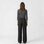 Orvalés | Pantalon Femme Lin Coupe Facile Taille Élastique Été Casual