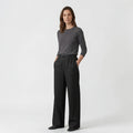 Orvalés | Pantalon Femme Lin Coupe Facile Taille Élastique Été Casual