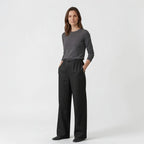 Orvalés | Pantalon Femme Lin Coupe Facile Taille Élastique Été Casual